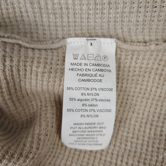 Michael Kors Tan Sweater Chunky Knit Timeless Design Size Small - Picture 7 of 7